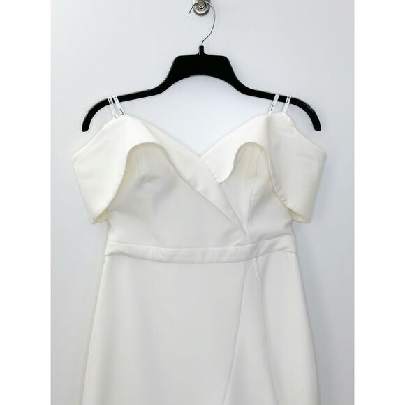 Bardot Off The Shoulder Dress White Size 8 Medium - Picture 4 of 11